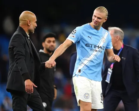 Haaland Joins Elite UCL Half-Century Club, Praised by Guardiola as Ronaldo and Lionel Messi's Peer